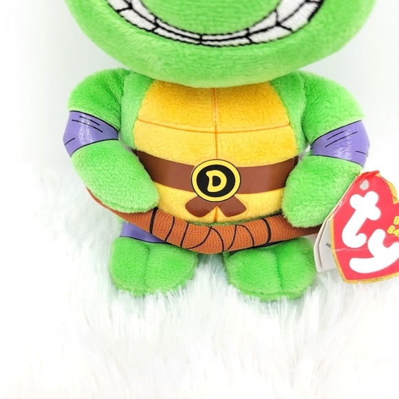 Ty Beanie Baby Plush Teenage Mutant Ninja Turtle TMNT Donatello Purple Turtle - Picture 13 of 16